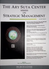 Image of The Ary Suta Center series on Strategic Management : Juli 2022, Vol. 58