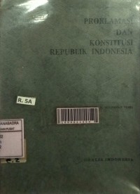 Image of Proklamasi dan konstitusi Republik Indonesia  ~  FH