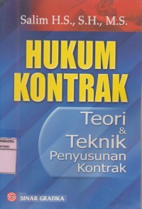 Image of Hukum Kontrak: Teori dan Teknik Penyusunan Kontrak  ~  FH
