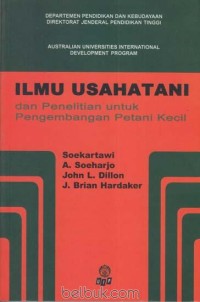 Image of Ilmu usahatani dan penelitian untuk pengembangan petani kecil