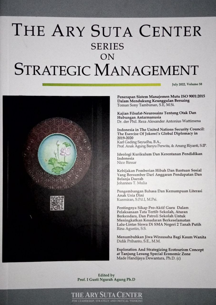 The Ary Suta Center series on Strategic Management : Juli 2022, Vol. 58