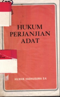 Hukum perjanjian adat