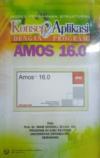 Image of Model Persamaan Struktural Konsep Dan Aplikasi Dengan Program Amos 16.0