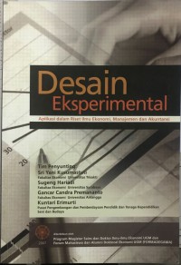 Image of Desain Eksperimental Aplikasi: dalam Riset Ilmu EKonomi, Manajemen dan Akuntansi