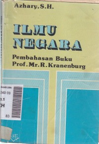Image of Ilmu negara ; pembahasan buku Prof. Mr. R. Kranenburg