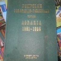 Image of Kumpulan PP tentang agraria 1981 - 1985