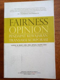 Image of Fairness Opinion Pendapat Kewajaran Transaksi Korporasi