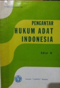 Image of Pengantar hukum adat Indonesia